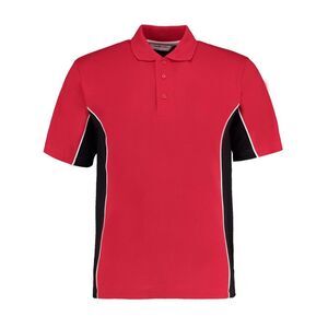 GAMEGEAR Mens Track Polycotton Pique Polo Shirt / Red/Black